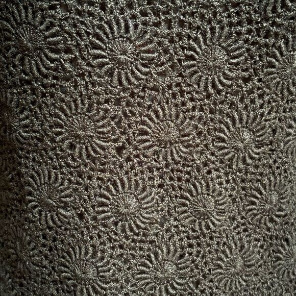 LeRoy Knitwear Vintage Black Crochet Top | EUC | Scalloped Hem - Picture 5 of 5